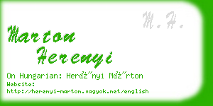 marton herenyi business card
